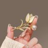Mori-Style Tulip Brooch: Elegant Women's Floral Pearl Pin – A Chic Corsage Gift Accessory