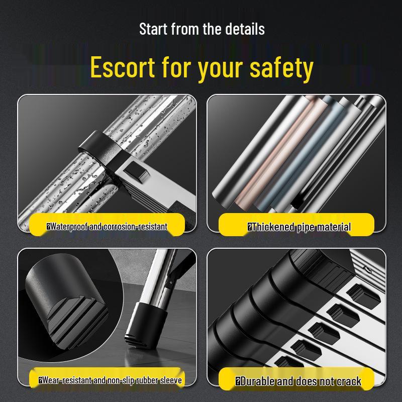 Stainless Steel Telescopic Aluminum Alloy Folding Step Ladder