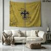 New Orleans Saints Wall Tapestry Aesthetic Wall Hanging Printed Fabric Blanket Decorative Tapestries for Bedroom Living Room Home Decor