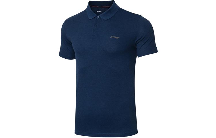 Men's Li-Ning Polo Shirts Men's Heather Gray Guangdong Blue Polo Collar Moderate Other