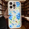 Blue Flowers Bees Pattern Shockproof Soft Phone Case For Xiaomi Redmi Note 15 14 13 12 11 10 9 8 Pro Anti-Slip Anti-Fall Cover