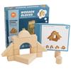 Log Color Construction Stereo Beech Building Blocks Geometric Matching Thinking Training Children's Educational Toys