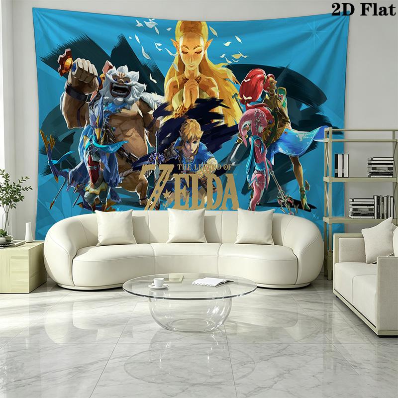 Zelda Wall Tapestry Aesthetic Wall Hanging Printed Fabric Blanket Decorative Tapestries for Bedroom Living Room Home Decor