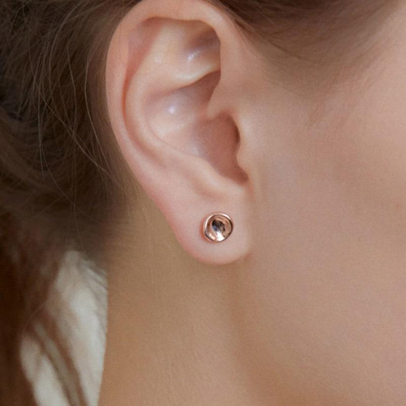 Primaute [Silver925]Hole Round Earring