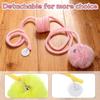 4PCS Cat Spring Toys, Hanging Fluffy Cat Ball Toys with Bell Stretchable Interactive Cats Teaser Soft Plush Interactive Cat Toy for Indoor Cats