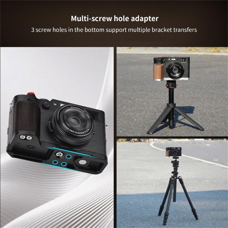 Professional Camera Grip for X100VI Handgrip L Bracket Aluminum Wooden Construction Comfort Handle for Extended Use