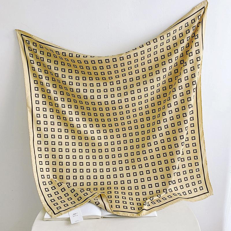 

Женский декоративный шарф на весну и осень, универсальная лента, имитация шелка, украшение для сумок, профессиональный шарф 90*90cm