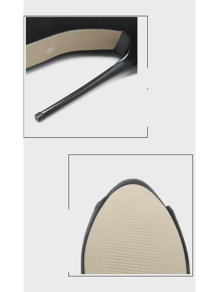 Svarta rosett Peep Toe Stilettsandaler - Dam Sommarmode 2023 Plattformklackar