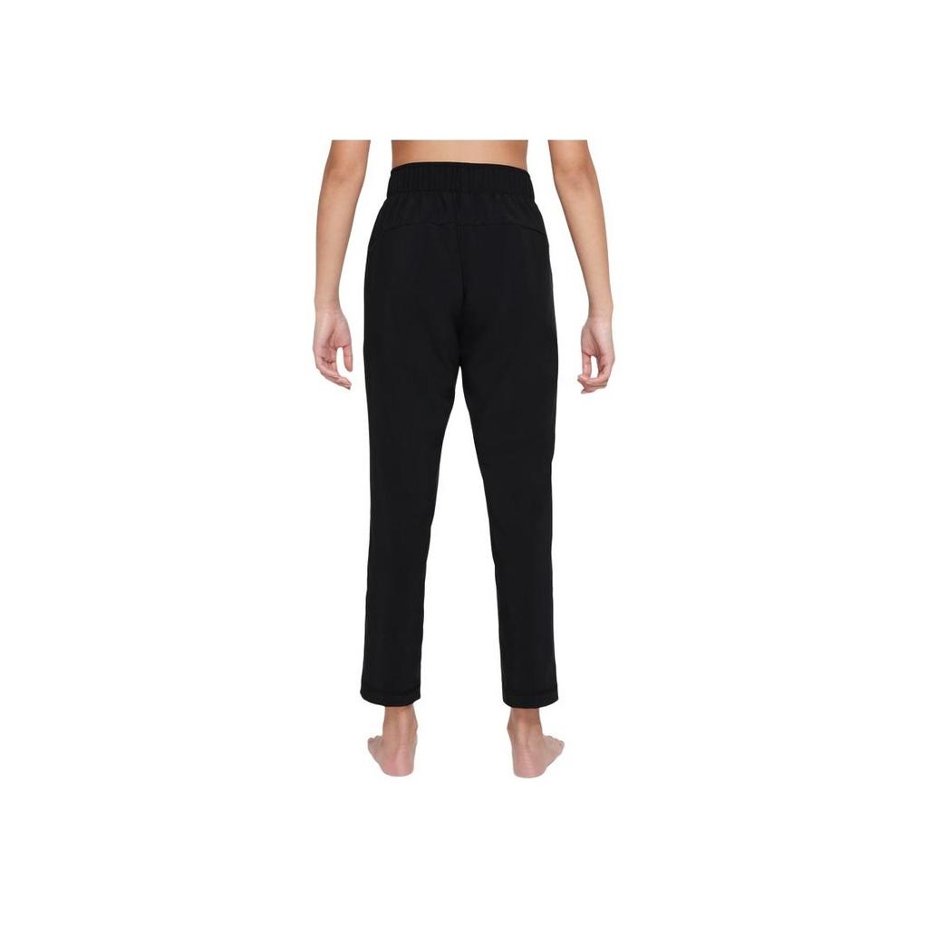 Nike Kids Logo Print High Waist Straight Leg Casual Pants Kids Bottoms Black DN2218-010