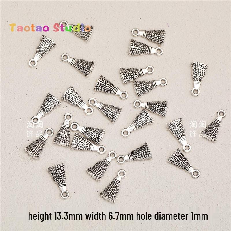 Starlight Moon Bell Pendant Tassel Jewelry DIY Materials - Silver Necklace/Bracelet Beading Accessories
