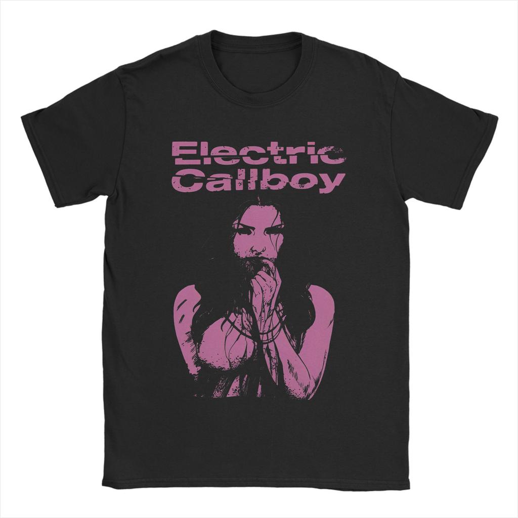 Casual Electric Callboy Splash Vinyl T Shirt Men O-neck Short Sleeve Clothing Cotton Summer Top Tee