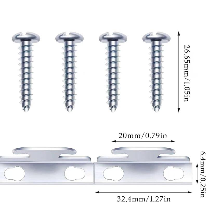 Easy Installation Curtain Rod Mounting Brackets with Reinforced Metal Construction Screws Included Window Hardware Hooks