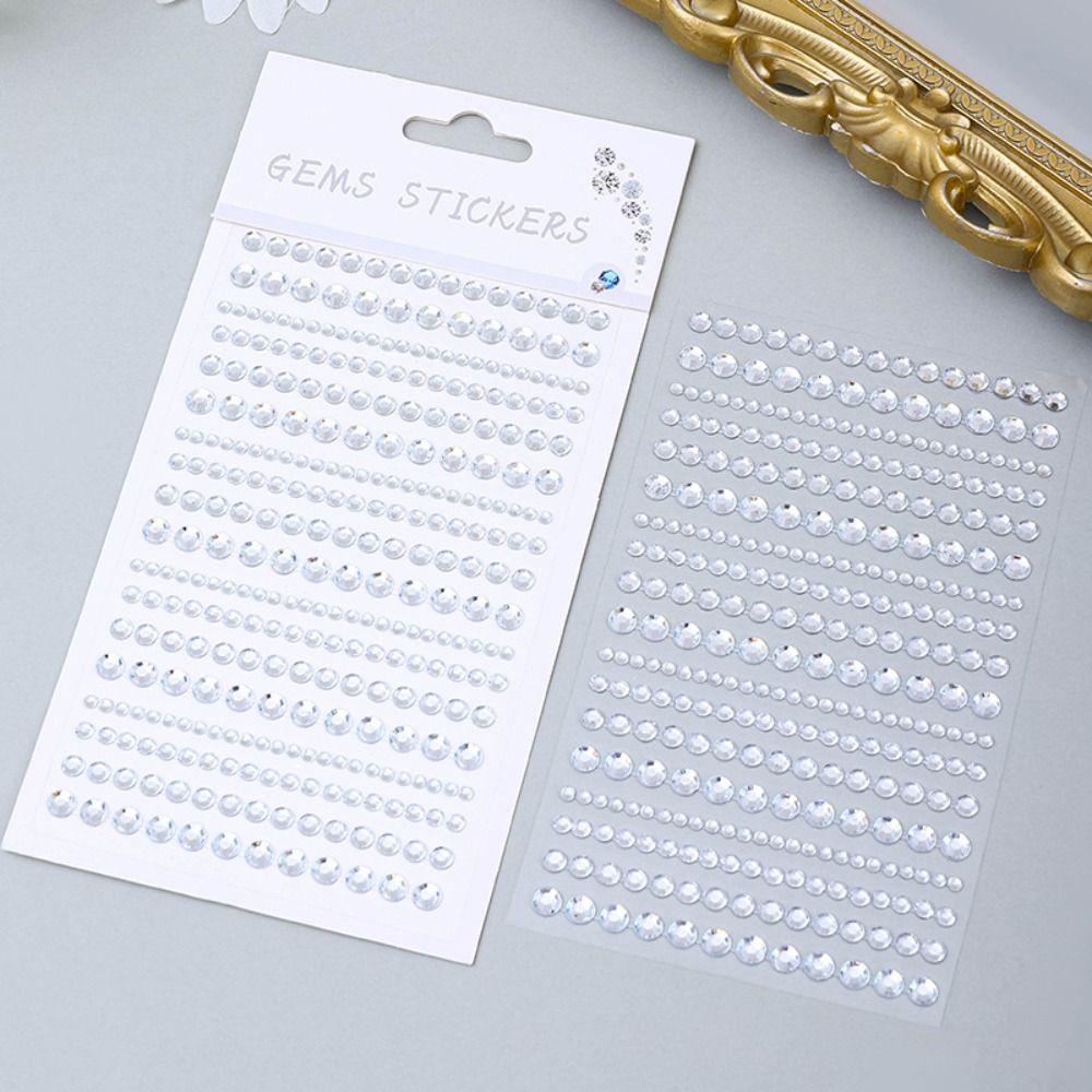 

3sheets Decoration Stickers 3D Gem Stickers Crystal Rhinestone Sticker Children Toy A