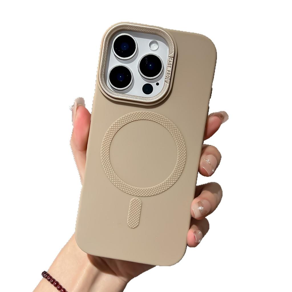 Applicable to Apple 17promax mobile phone case, diamond pattern lens holder, magnetic suction and anti-skid iPhone16 anti-drop 12 soft cover.
