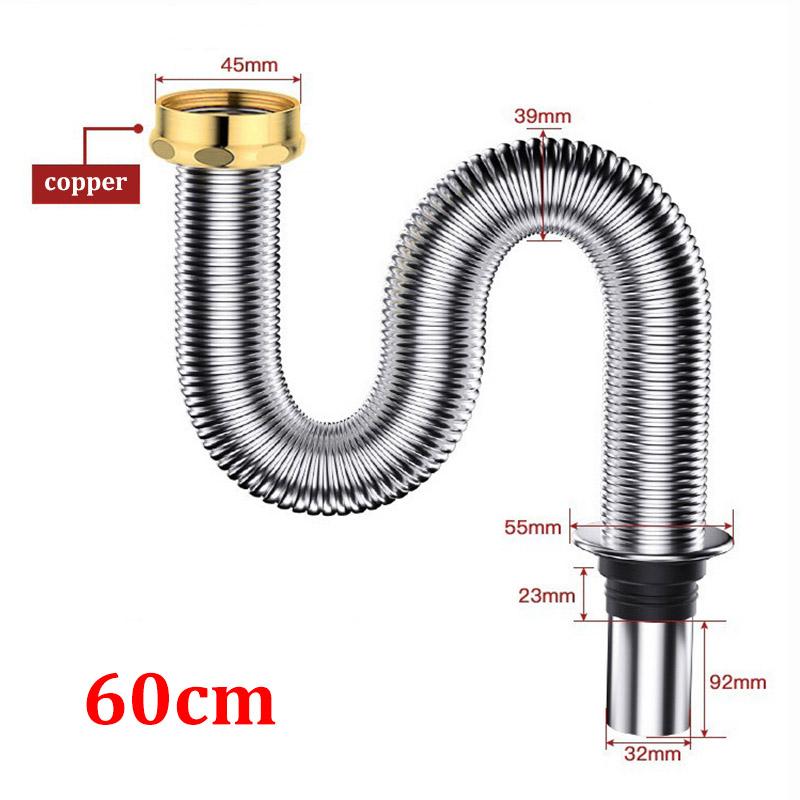 

Kitchen Sink Drain Pipe Accessories Mop Pool Sink Drain Pipe Stainless Steel Drain Deodorant Explosion-proof