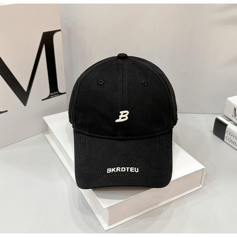 Department Letter B Embroidered Brim Casual Fashion Versatile Street Soft Top Cap Baseball Cap Couple Hat New