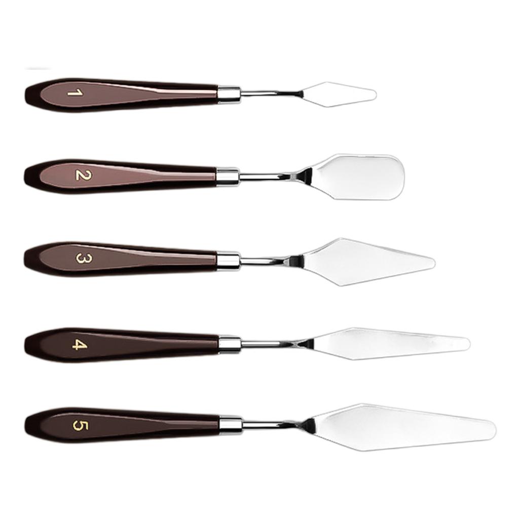 Professional Cake Decorating Spatulas Stainless Steel Spatulas Wooden Handle Baking Tool for Chocolate Fondant Art