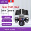 V380 Multi-Lens Solar PTZ Camera: Outdoor Home Security with 10X Zoom & Motion Alarm