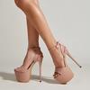 Summer Fashion Open Toe Platform High Heels Sexy 17CM Sandals Women Ankle Buckle Strap Party Nightclub Stripper Shoe Pumps