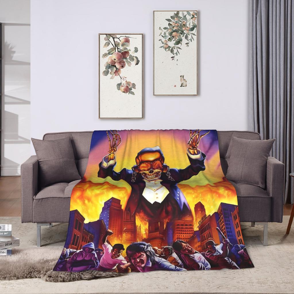 Megadeths Band Art Flannel Blanket Winter  Super Soft Throw Blanket for Kids Living Room Aesthetic Bedspread Sofa Bed Cover