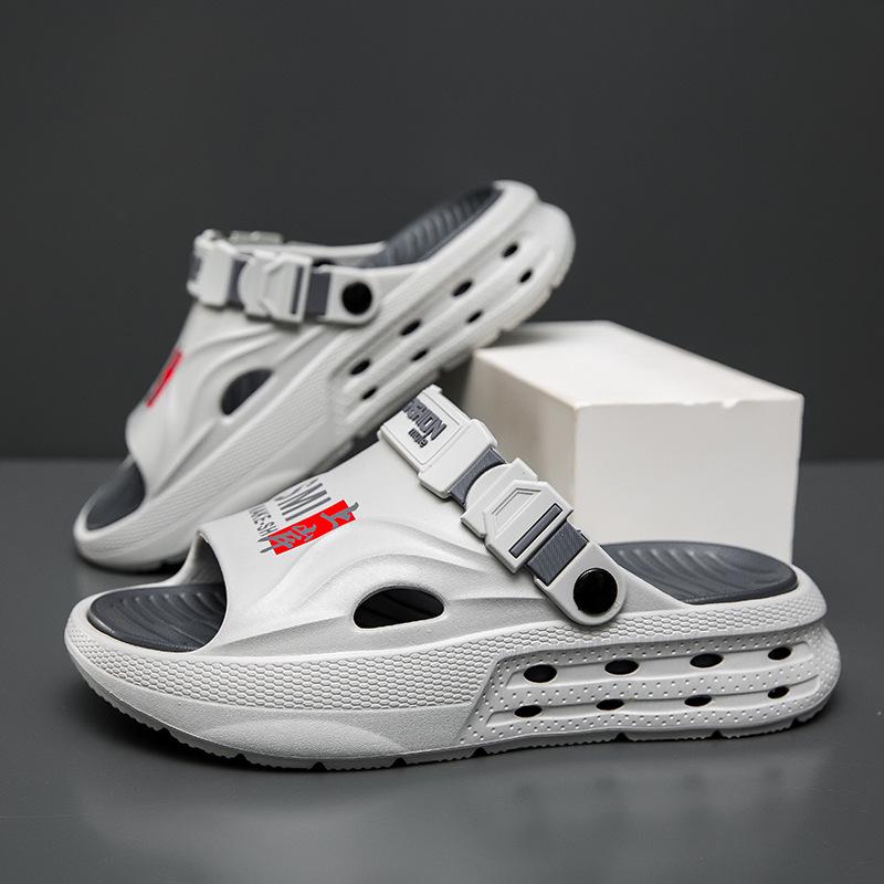 Men's Large Size Open-Toe Beach Sandals - Teen Squishy Feel Summer Slippers