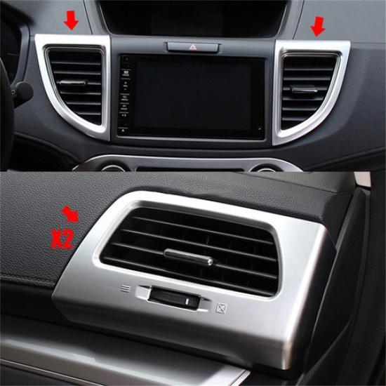 4PCS/1set Car ABS Chrome Air Outlet Trim Cover For Honda CRV/CR-V 2012-2016