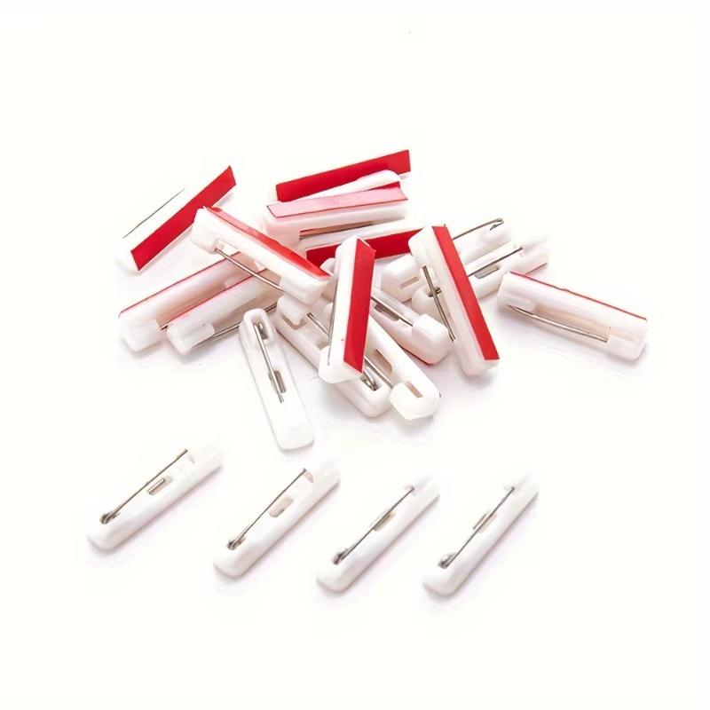 

200pcs 22/31/37Mm Length Safety Brooch Pin Bar Blank Base & Adhesive Backing for Jewelry Making Name Tag Badges Replace Addition Length 22mm
