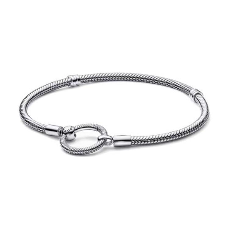 

Pandora Solid Color Ring Buckle Decorative Design 925 Silver Bracelet Women bracelet ZT1011-45 Box,16