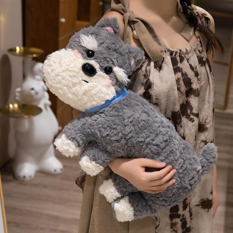 50CM Cane Peluche Bambola Ripieno Morbido Cucciolo Sdraiato Giocattolo Animali Carini Cuscino Divano 3 Colori Cuscino per Dormire Regalo di Compleanno Bambino