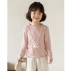 Girls' Lettuce-Edge Soft Breathable Long-Sleeve T-Shirt