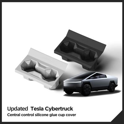 For Tesla Cybertruck 2024 Cup Holder Central Control Silicone Drinks Holder Storage Box Car Interior Accessories Black Grey