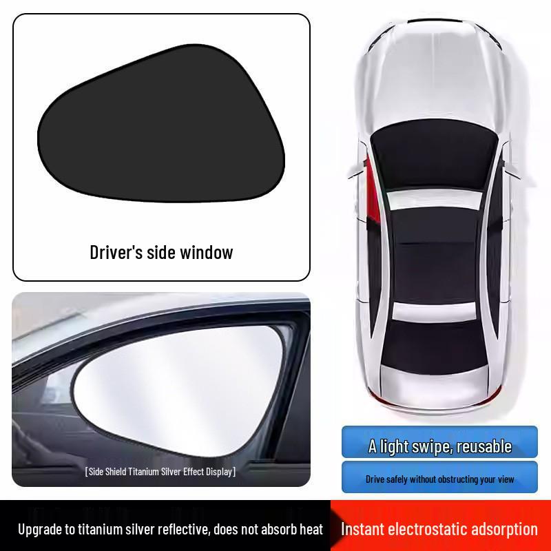 Car Side Window Electrostatic Sun Shade & Heat Insulation Film