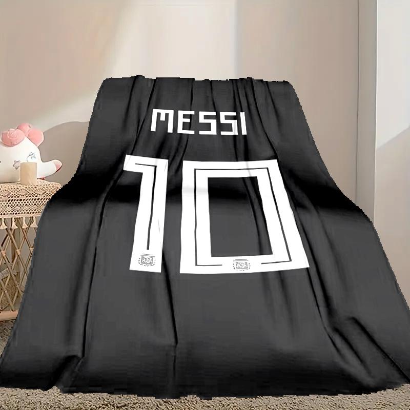 1pc Football Star Messi Blanket, Home Printed Throw Blanket - Soft Blanket Gift for Family, Washable Sofa Bed Blanket
