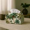 1pc Retro Palm Trees Tissue Holder - Timeless Tropical Scenery Art Napkin Storage Container, Ideal for Rolls/Facial Tissues/Single Sheets, Versatile S