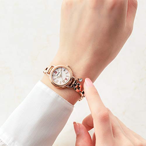 CITIZEN Wicca Solar Tech Radio-Controlled Watch (Pink Gold / Water Resistant / Women's) KL0-561-15 Bracelet Line Citizen Radio-Controlled Solar