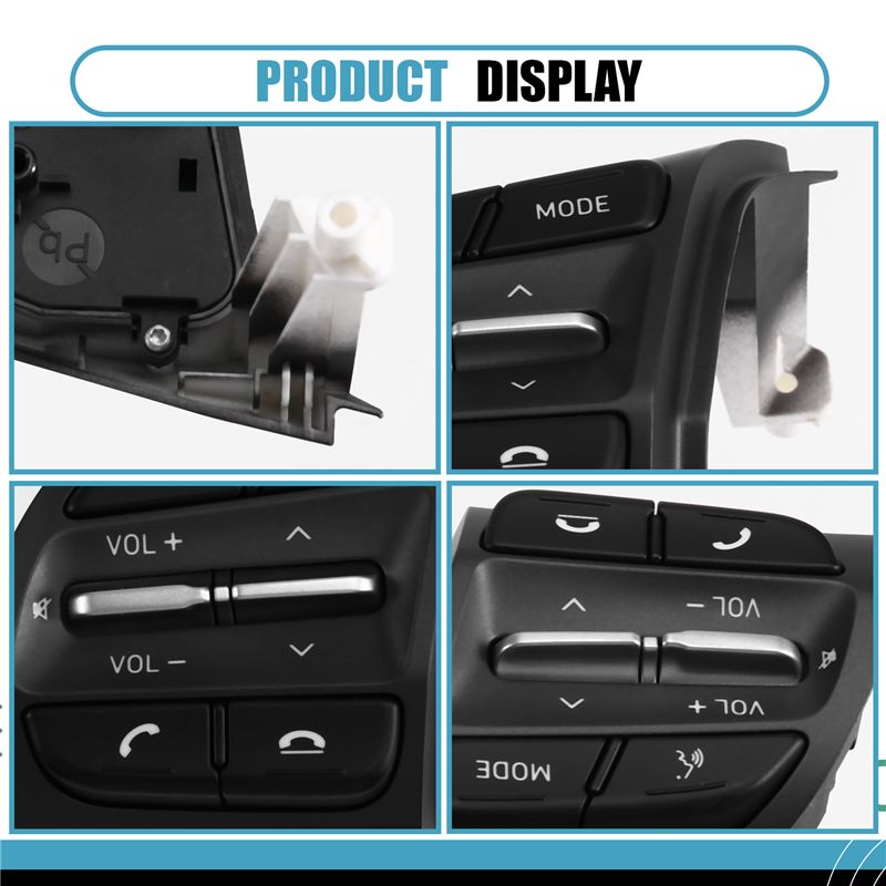 For Hyundai I10 I30 Veloster Kona Steering Wheel Switch Button Radio Cruise Control Switch Button Left 96710-J9030