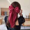 Women Large Bow Hairpin Elegant Long Ribbon Bow Hair Pins Fashion Simple Hair Clip Back Head Clips Half Tied Hair Accessories