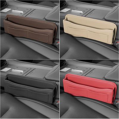 1pc Universal Car Seat Gap Organizer PU Auto Console Side Pocket Seat Crevice Storage Box Interior Accessory