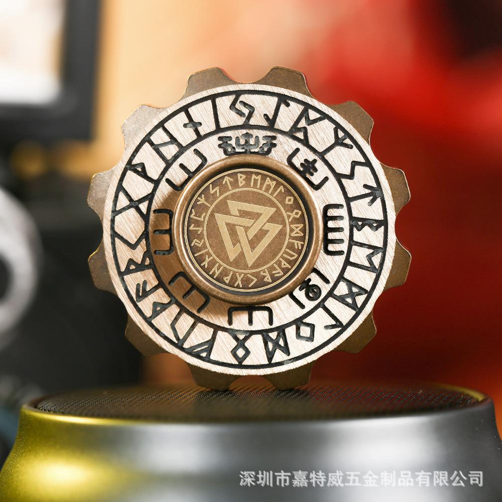 EDC Fingertip Gyroscope Pure Copper Assembled Rotating Finger Adult Stress Relieving Gyroscope Bagua Stress Relieving Toy
