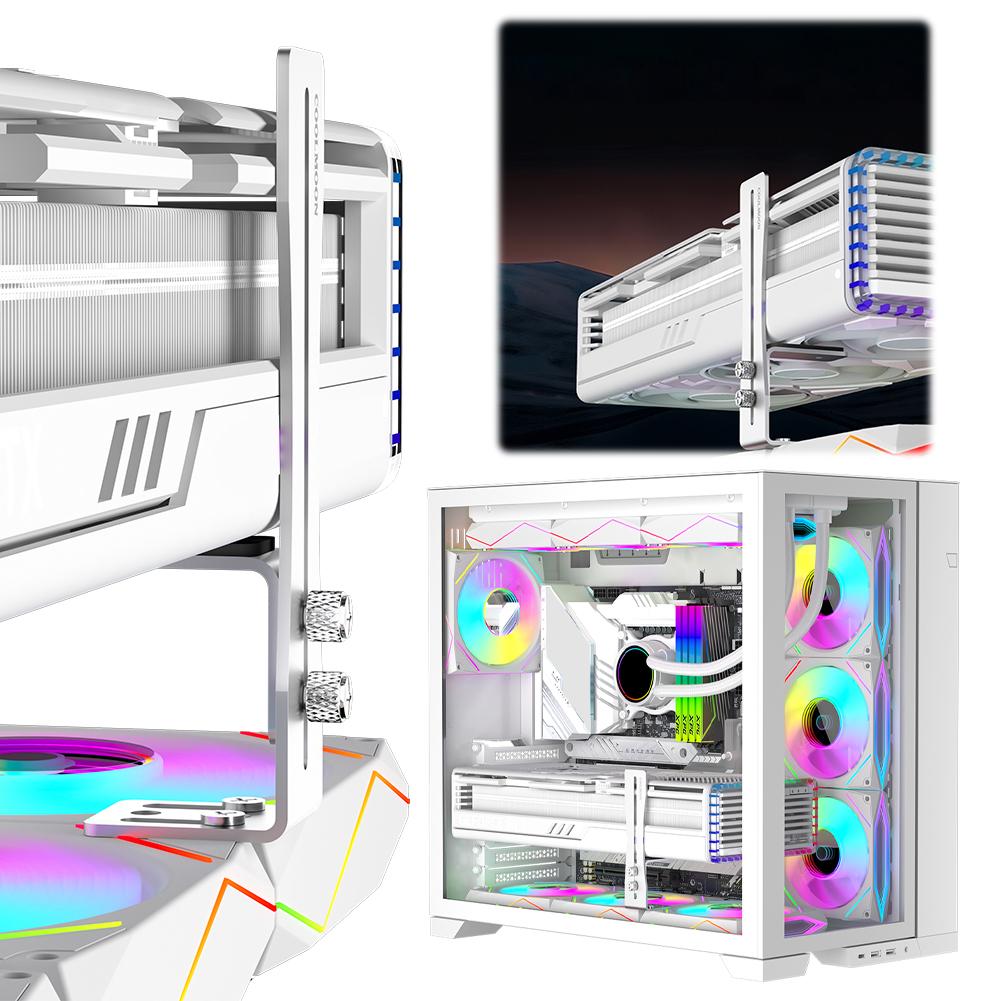 Graphics Card Support Frame Wear Resist Aluminum GPU Jack Bracket Rust Proof Video Card Support Rack for GPU Fan Position