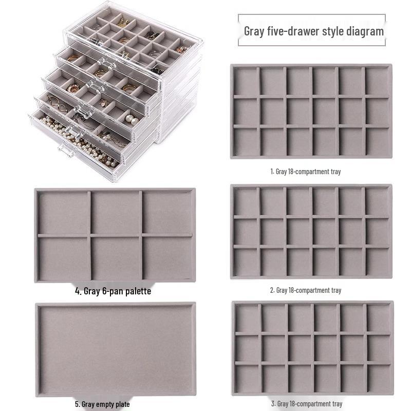 Wielopoziomowe pudełko na biżuterię na kolczyki i małe przedmioty - Przechowywanie i organizacja w domu