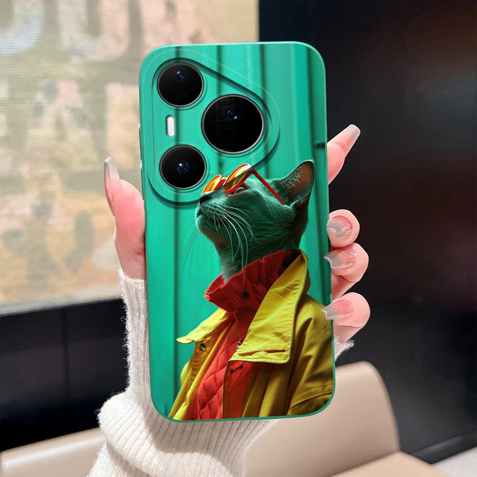 Case For Huawei Pura 80 Pro Plus Ultra Cartoon Heart Soft Silicone Shockproof Bumper Cover For HuaweiPura80ProPlus 80Ultra Funda
