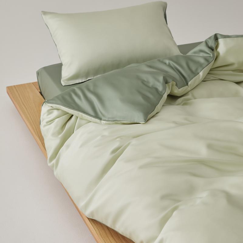 Simple 100% Lyocell Duvet Cover Set with Sheets Solid Soft Skin-friendly Queen Bedding Set King Natural Plant Fibre Quilt Cover