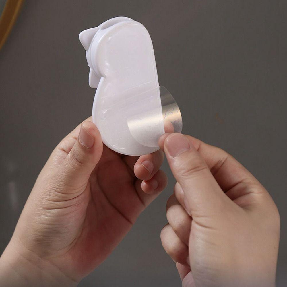 Plastic Cat Shaped Toothbrush Holder Non Perforated Facial Cleanser Storage Clip  Bathroom