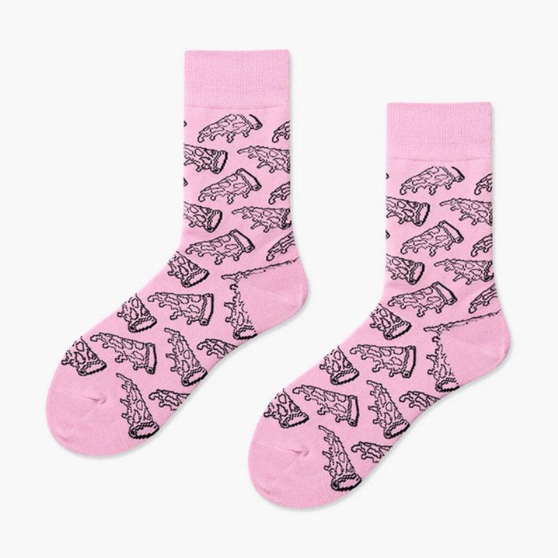 Food  Cool Socks  New Dessert Creative Pattern Men's Socks Tide Cool Socks Women Cotton Casual Socks