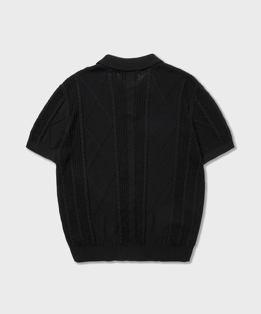 AMFEAST Seaman Knit Polo Black