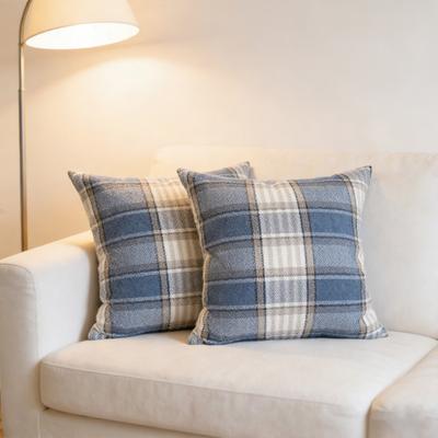 Fodera per cuscino a quadri in stile retrò, lavabile in lavatrice, fodera decorativa per cuscino con cerniera invisibile per divano, camera da letto e arredamento di casa.