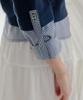LETTER FROM MOON Chase Layered Collar Top (Navy)