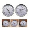 80mm Quartz Clock Insert Round Clocks Head Silver Accessories Classic Clock DIY Rabic Roman Numeral New Practical