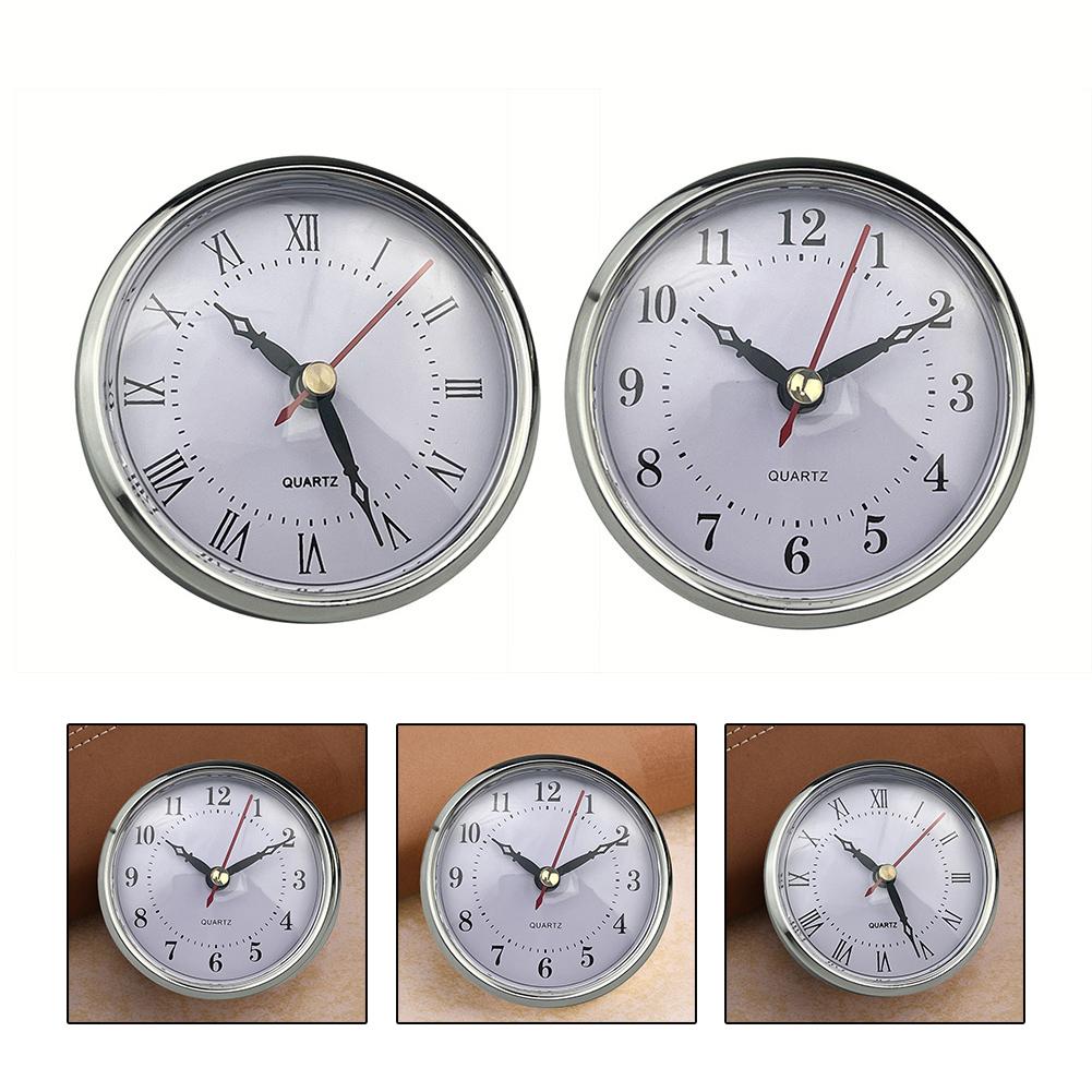 80mm Quartz Clock Insert Round Clocks Head Silver Accessories Classic Clock DIY Rabic Roman Numeral New Practical